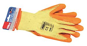Hilka Branded Orange Latex Coated Work Gloves {X-Large}