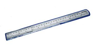12" Matt Stainless Steel Ruler