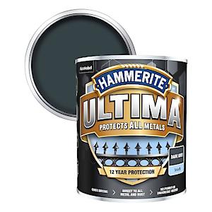 Hammerite Ultima Smooth Metal Paint | 1 x 750ml | Dark Grey