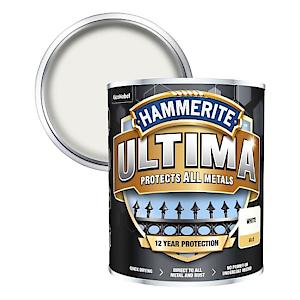 Hammerite Ultima Matt Metal Paint | 1x 750ml | White