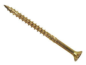 Forgefast Elite Fast-Start Woodscrews | 5.0 X 80Mm | Zinc Yellow | Box 100