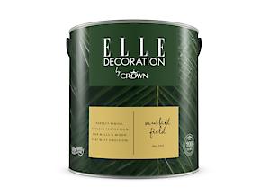 Elle Decoration By Crown 2.5L Flat Matt Emulsion Paint - Mustard Field No 345