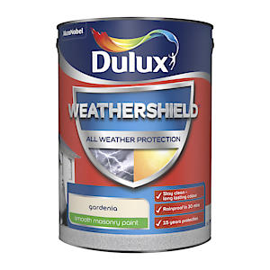 Dulux Weathershield Smooth Masonry Paint - Gardenia - 5L