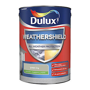 Dulux Weathershield Smooth Masonry Paint - Green Ivy - 5L