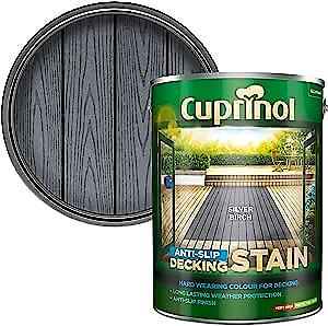 Dulux Cuprinol Anti-Slip Hardwearing Decking Stain - Silver Birch - 5L
