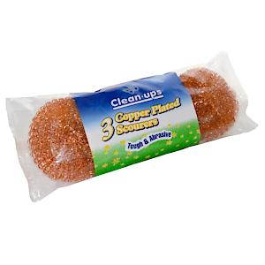 Copper Plated Scourers | 3 Pack | Tough & Abrhessive