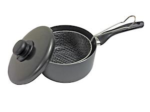 Pandeford P037 Polished Chip Pan With Lid 20 Centimeter,Silver