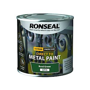 Ronseal Direct To Metal Paint Rural Green Satin 250Ml