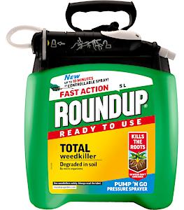 Roundup Fast Action Total Weedkiller, 5 Litre Refill