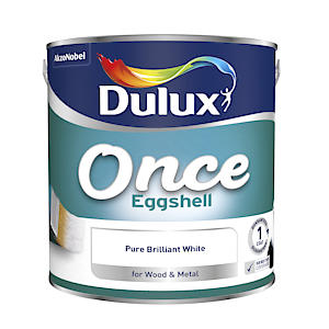 Dulux Once Eggshell Paint | Pure Brilliant White | 2.5Litre