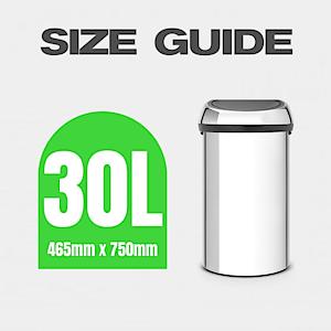Ecobag - 20 Pack White Kitchen Drawstring Bin Liner - 30L