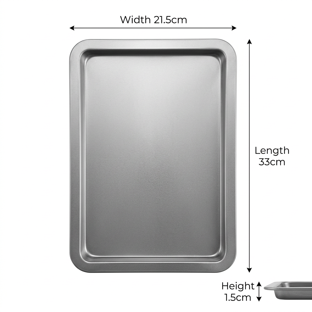 Chefs Aid Non Stick Baking Tray 33 x 21.5 x 1.5cm | 3 Pack Set