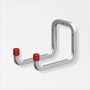 Fixtures Double Wall Hook | Galvanised Steel | 120mm x 90mm