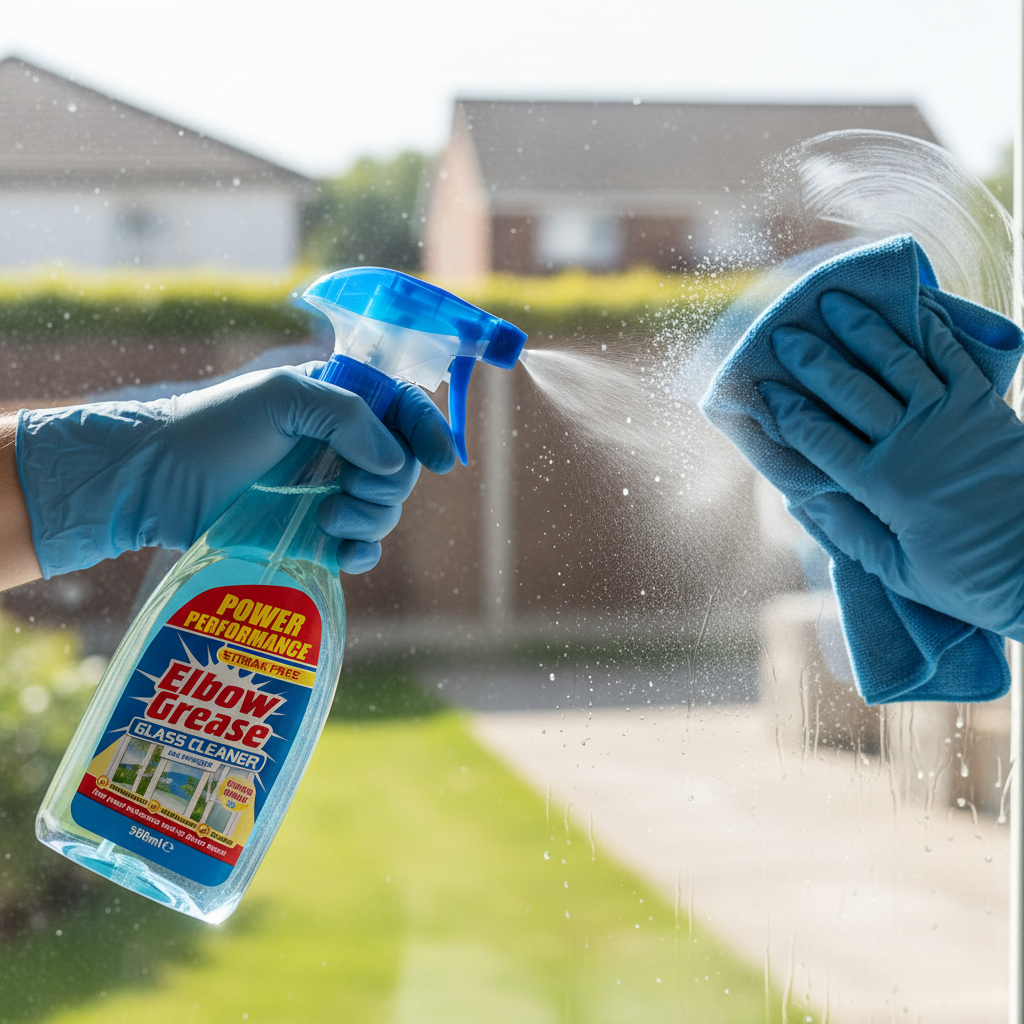 Elbow Grease Glass Cleaner With Vinegar | For Windows And Mirrors | 1 x  500ml