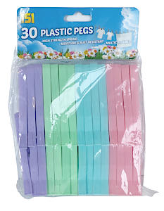 151 Plastic Clothes Pegs | 1 x 30 Pack