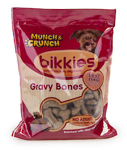 Munch & Crunch Bikkies Gravy Bones Dog Biscuits 300g