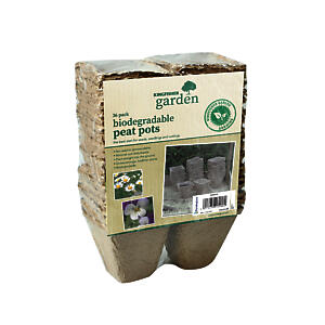 Pack Of 36 Biodegradable Square Peat Pots