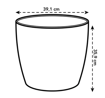 Elho Brussels Large Round Wheeled Pot 40cm WHITE