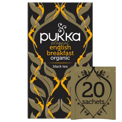 Pukka Tea Elegant English Breakfast Individually Wrapped Enveloped Tea 20's