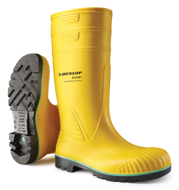 Dunlop Acifort Heavy Duty Steeled ToeCap Yellow {All Sizes}