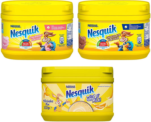 Nesquik Strawberry Chocolate and Banana Flavour Bundle