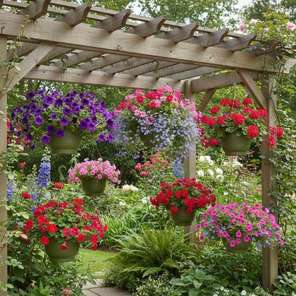 Fixtures Green Garden Hanging Basket 25cm x 16cm