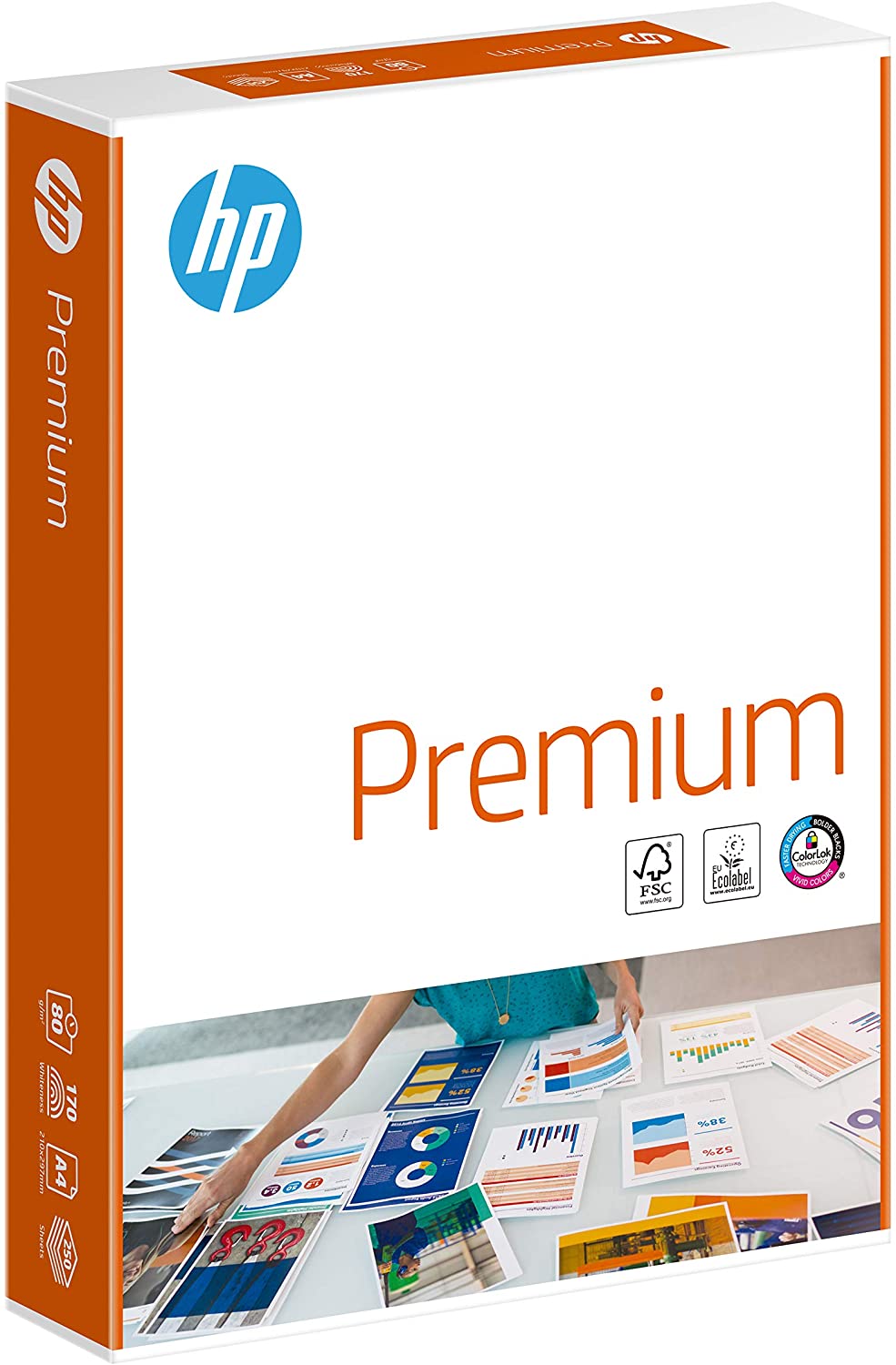 HP Premium A4 80gsm White Paper 1 Ream = 500 Sheets - UK BUSINESS SUPPLIES