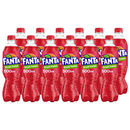 Fanta Fruit Twist ZERO SUGAR Soft Drink 500ml (Pack of 12)