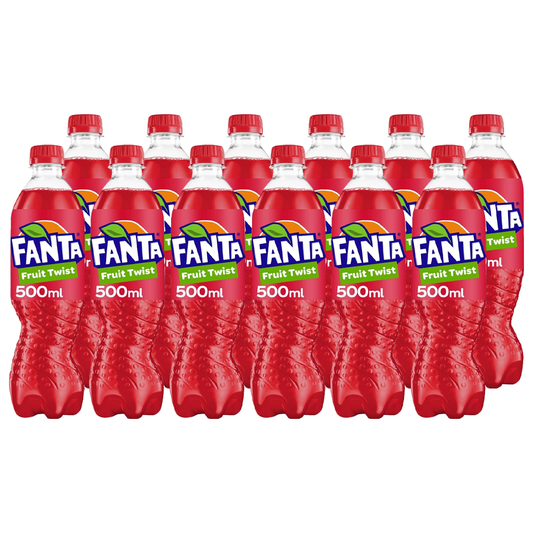 Fanta Fruit Twist ZERO SUGAR Soft Drink 500ml (Pack of 12)
