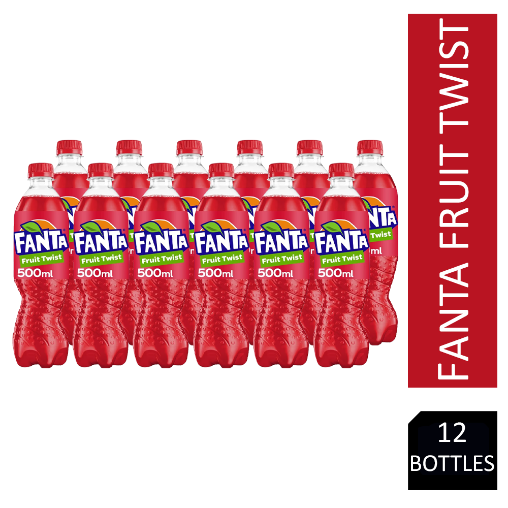 Fanta Fruit Twist ZERO SUGAR Soft Drink 500ml (Pack of 12)