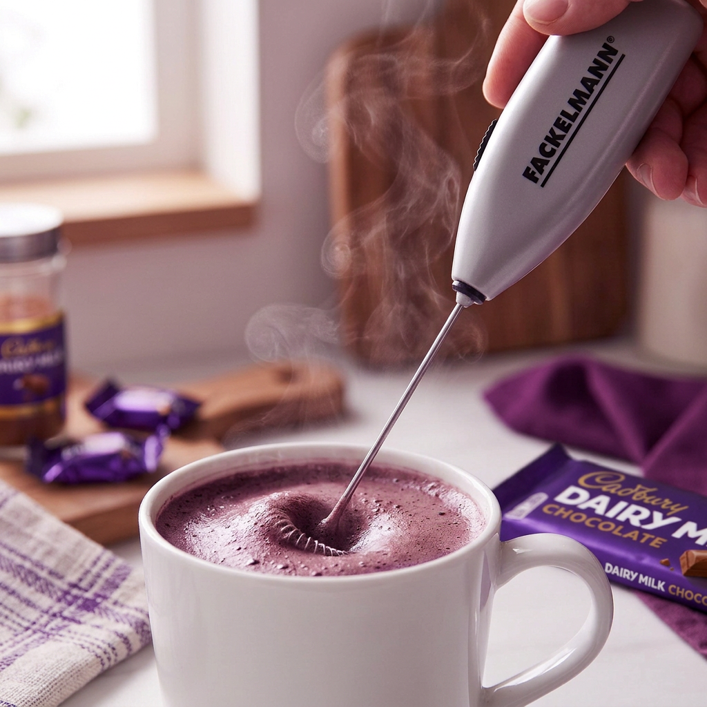 Fackelmann Milk Foamer | Hot Chocolates, Latte, Milk Shakes & Cappuccino Drinks | 1 x Drink Foamer