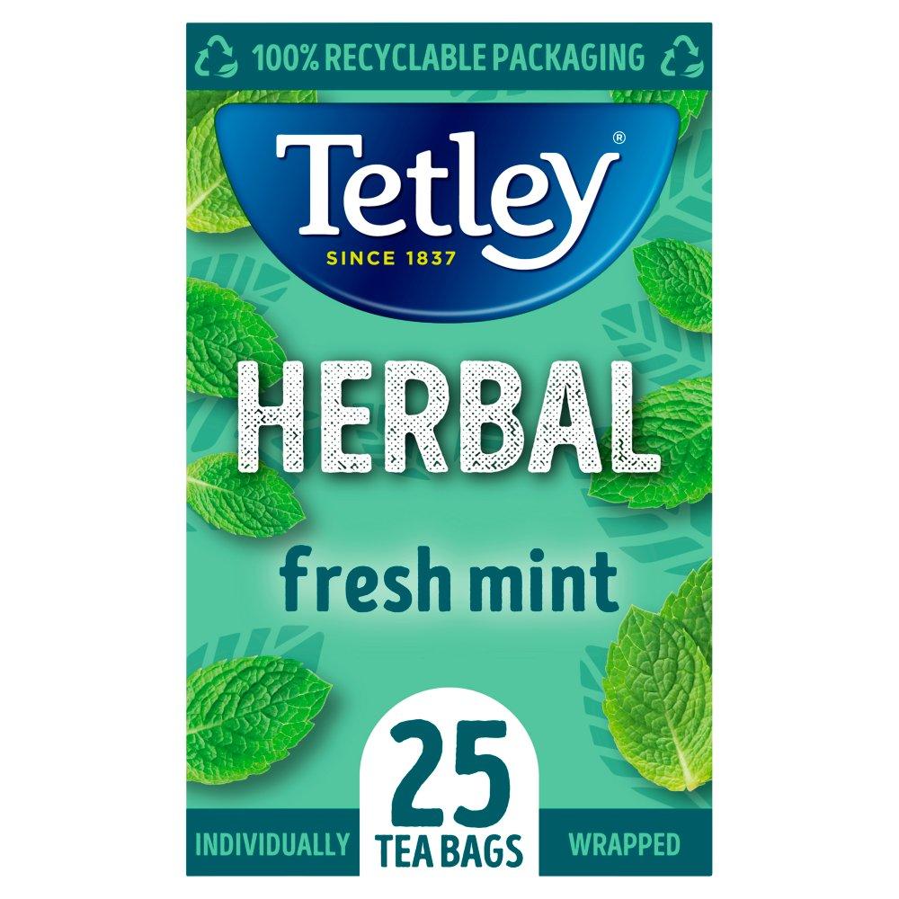 Tetley Herbal Fresh Mint Compostable Envelope Tea Bags 25's