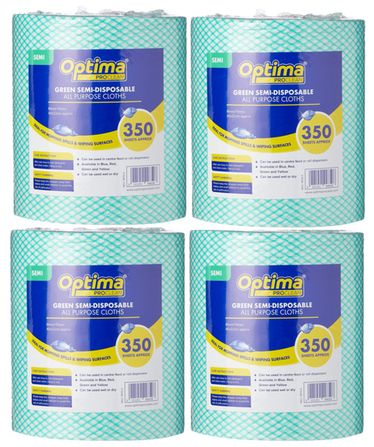 Ramon Hygiene Optima All Purpose, Non Woven Cloth Roll 350 Sheet {Green}