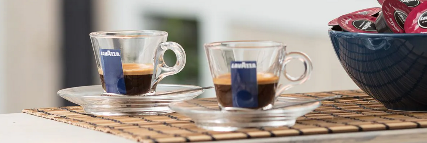 Lavazza Trasparenza Espresso Cup & Saucer Set (2 Pack)