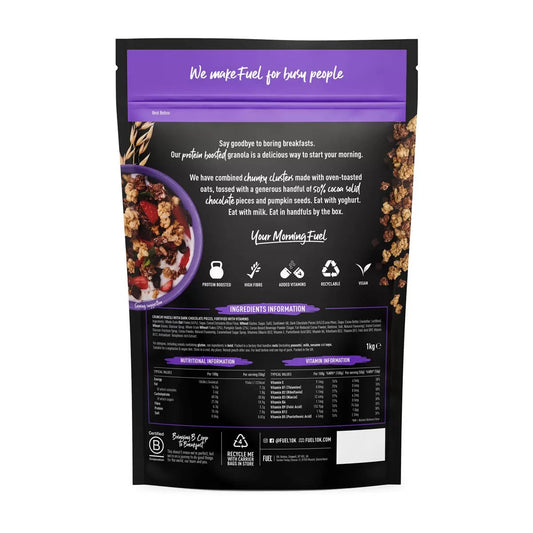 FUEL 10K Chocolate Chunks Protein Granola Breakfast Cereal | 1 x 1kg