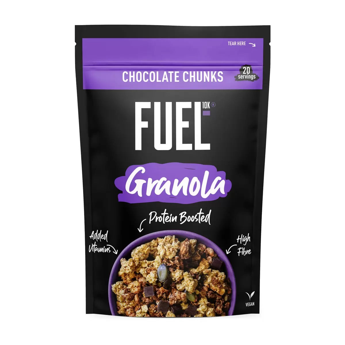 FUEL 10K Chocolate Chunks Protein Granola Breakfast Cereal | 1 x 1kg