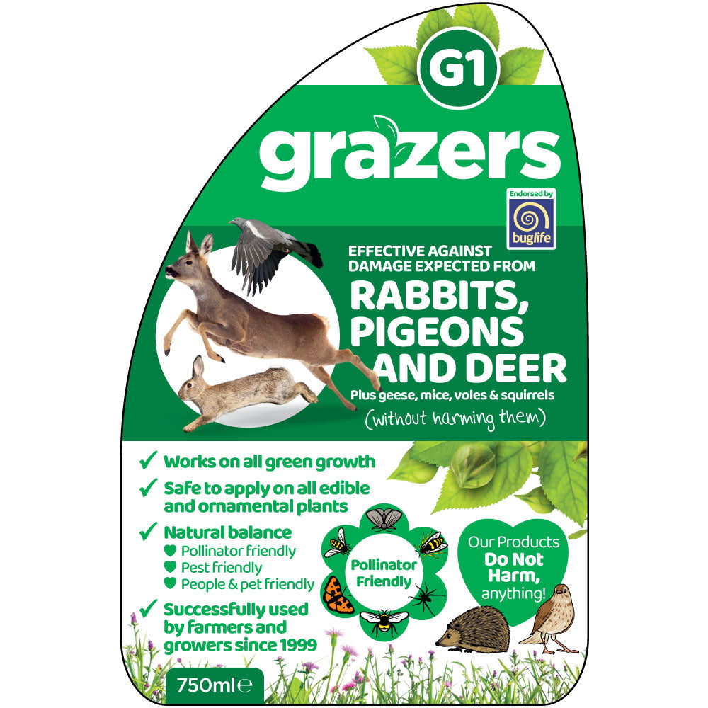 Grazers G1 Rabbit, Pigeon and Deer deterrent | Concentrated 375ml | Eco friendly
