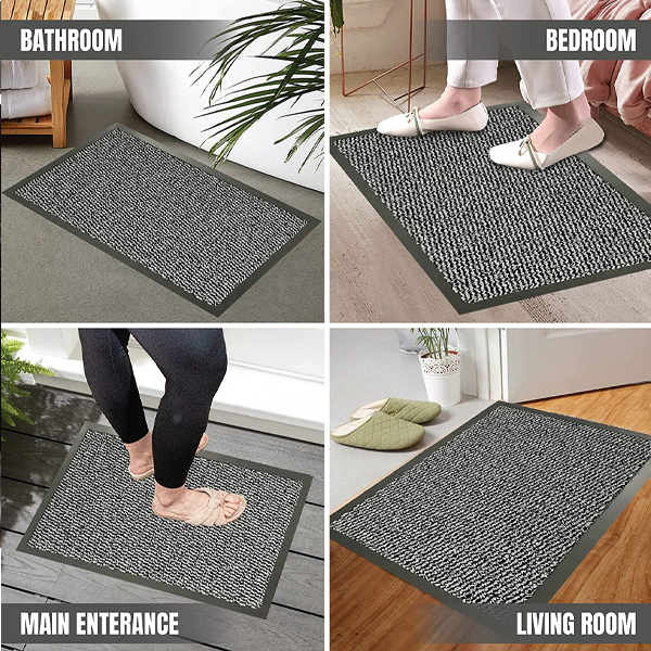 Fixtures Barrier Doorway Door Floor Mat 60cm x 80cm Grey