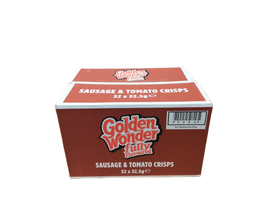 Golden Wonder Crisps Sausage & Tomato Pack 32's