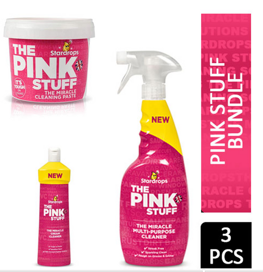 The Pink Stuff Miracle Cleaning Set Triple Pack Mrs Hinch Approved {Amazon Top Seller}