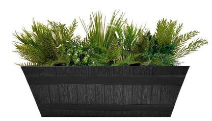 Fixtures Barrel Design Grey Trough L50cm x W25.5cm x H19.5cm