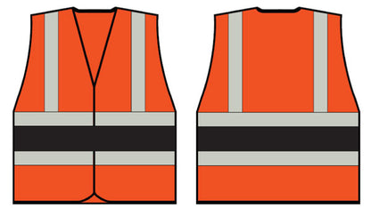 Orange Wceng Vest With Black Band XXL
