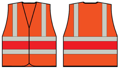 Orange Wceng Vest With Red Band XXL