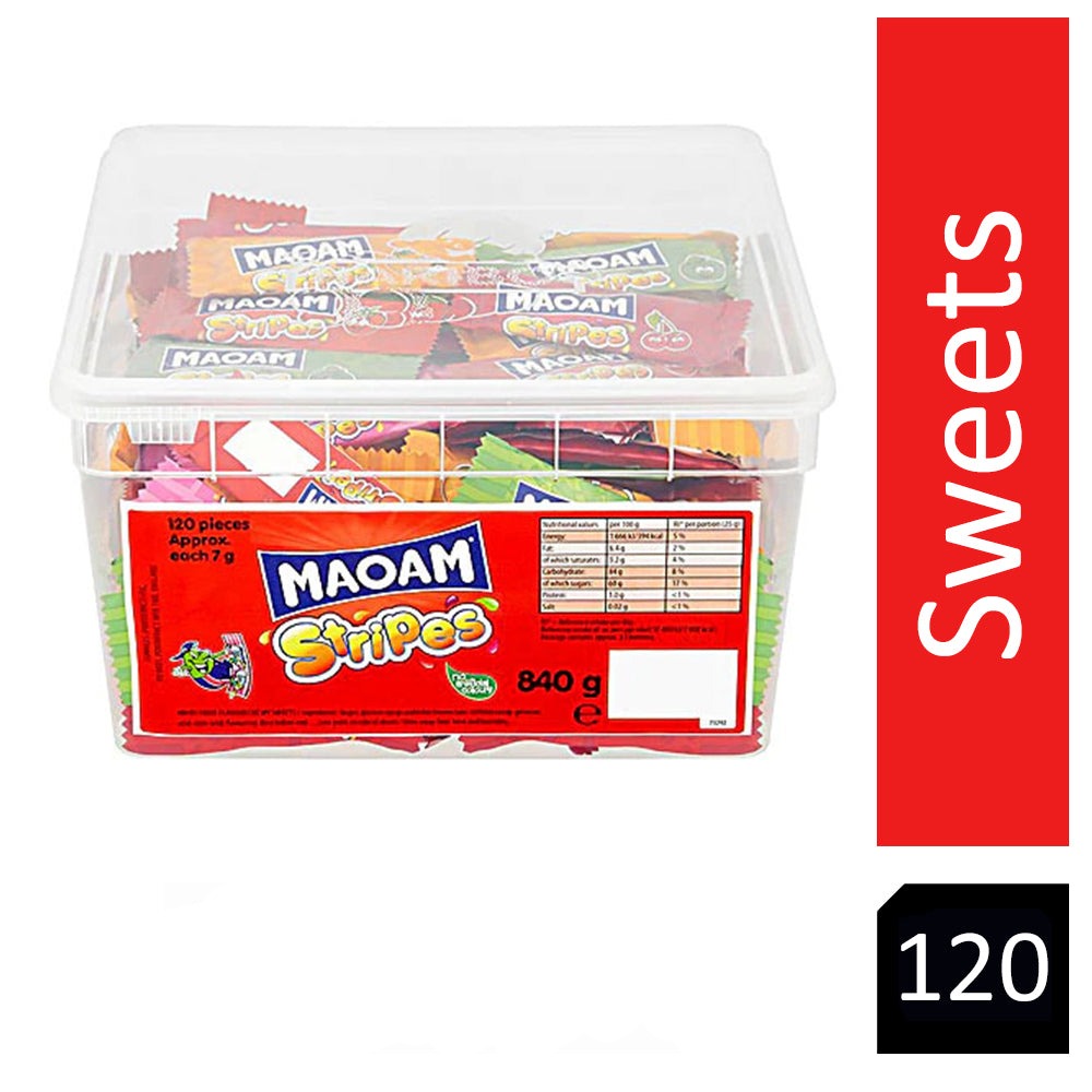 Haribo MAOAM Stripes Tub 120's