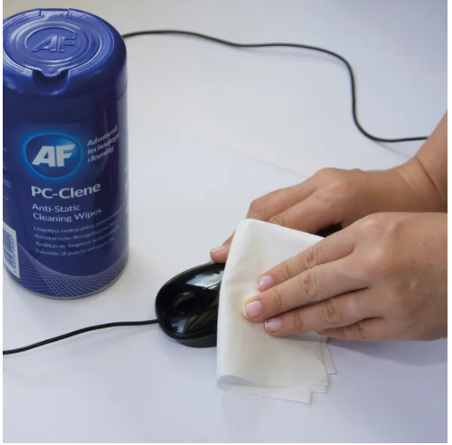 AF PC-Clene Anti-Static Cleaning Wipes Tub (Pack of 100) PCC100 - UK BUSINESS SUPPLIES