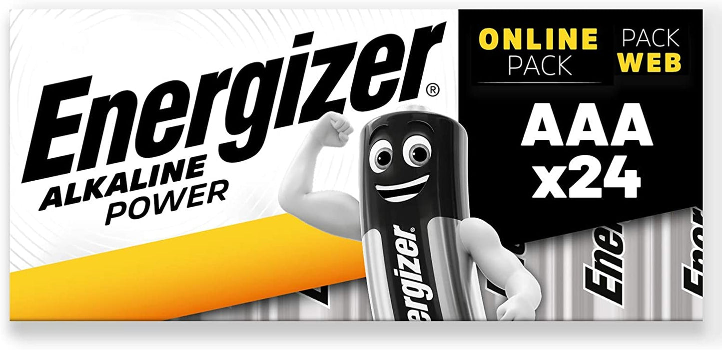 Energizer AAA Batteries, Alkaline Power Triple A Batteries, 24 Pack
