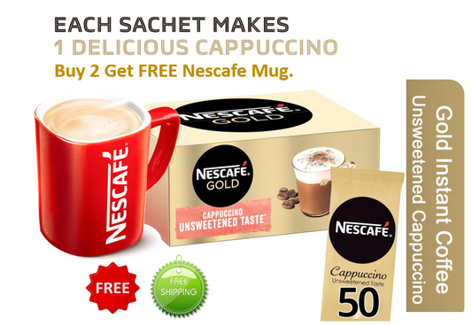 NESCAFE GOLD Cappuccino Unsweetened Sachets 50 x 14.2g