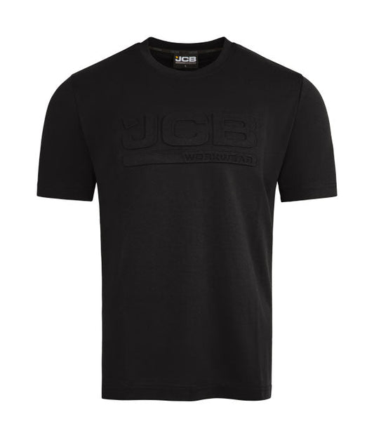 Jcb Unisex 3D Embossed T-Shirt Black ALL SIZES