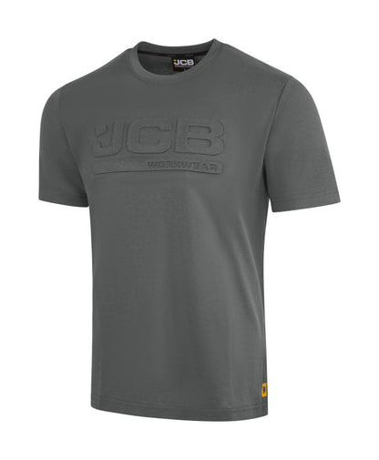 Jcb Unisex 3D Embossed T-Shirt Grey ALL SIZES