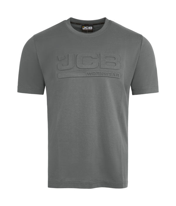Jcb Unisex 3D Embossed T-Shirt Grey ALL SIZES